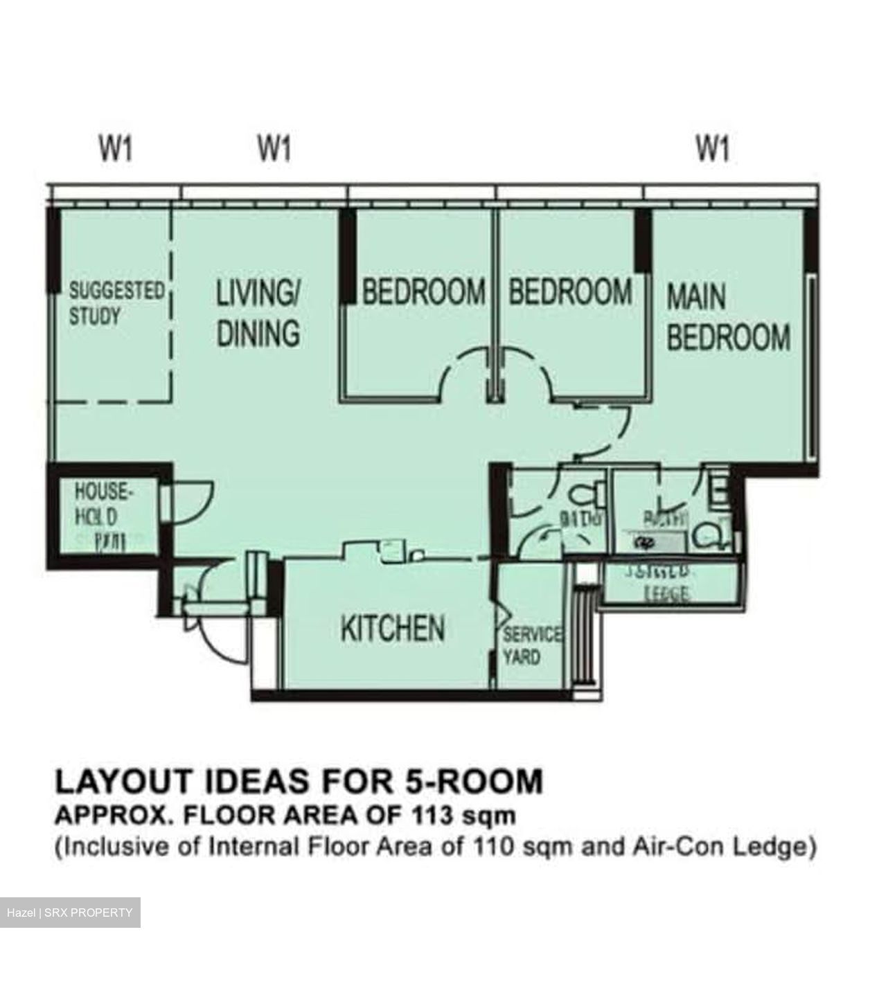 Blk 608C Tampines Greenweave (Tampines), HDB 5 Rooms #551285211